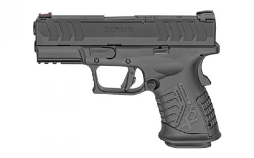 Springfield XDM Elite Compact OSP, Semi Automatic Pistol, Striker Fired, 10MM, 3.8 Barrel, Hammer Forged Steel Polymer Frame, Melonite Finish, Black, Fiber Optic Front Sight and Tactical Rack U-Dot Rear Sight, 11 Rounds, 2 Magazines, BLEM (Damaged Case) XDME93810CBHCOSP