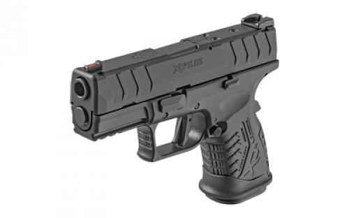 Springfield XDM Elite Compact OSP, Semi Automatic Pistol, Striker Fired, 10MM, 3.8" Barrel, Hammer Forged Steel Polymer Frame, Melonite Finish, Black, Fiber Optic Front Sight and Tactical Rack U-Dot Rear Sight, 11 Rounds, 2 Magazines, BLEM (Damaged Case) XDME93810CBHCOSP