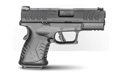 Springfield XDM Elite Compact OSP, Semi Automatic Pistol, Striker Fired, 10MM, 3.8 Barrel, Hammer Forged Steel, Polymer Frame, Melonite Finish, Black, Fiber Optic Front Sight and Tactical Rack U-Dot Rear Sight, 11 Rounds, 5 Magazines, Includes Range Bag XDME93810CBHCOSPGU23