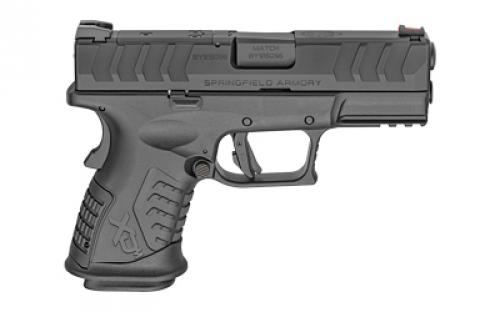 Springfield XDM Elite Compact OSP, Semi Automatic Pistol, Striker Fired, 10MM, 3.8" Barrel, Hammer Forged Steel, Polymer Frame, Melonite Finish, Black, Fiber Optic Front Sight and Tactical Rack U-Dot Rear Sight, 11 Rounds, 2 Magazines XDME93810CBHCOSP