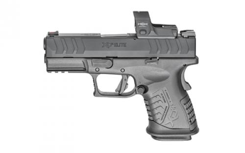 Springfield XDM Elite Compact OSP (Optical Sight Pistol), Striker Fired, Semi-automatic, Polymer Frame Pistol, 45ACP, 3.8 Hammer Forged Steel Barrel, Melonite Finish, Black, Fiber Optic Front Sight and Tactical Rack U-Dot Rear Sight, 10 Rounds, 2 Magazines, Includes HEX Dragonfly Optic XDME93845CBHCOSPD