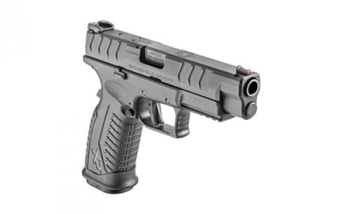 Springfield XDM Elite, Semi-automatic, Striker Fired, Polymer Frame Pistol, 10MM, 4.5" Hammer Forged Barrel, Melonite Finish, Black, META Trigger, Grip Safety Fiber Optic Front Sight, Tactical Rack U-Dot Rear Sight, Optics Ready, 16 Rounds, 5 Magazines, Includes Range Bag XDME94510BHCOSPGU23