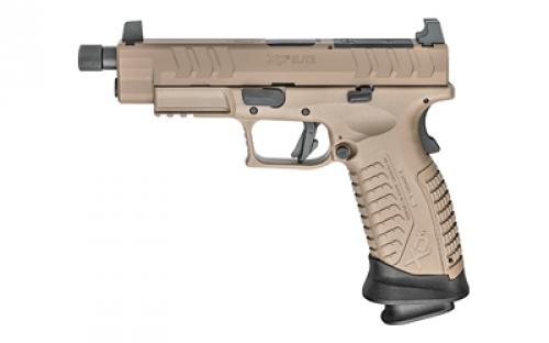 Springfield XDM, Elite OSP, Striker Fired, Semi-automatic, Polymer Frame Pistol, Full Size, 9MM, 4.5 Threaded Barrel, Polymer Frame, Cerakote Finish, Flat Dark Earth, Suppressor Height Sights, 22 Rounds, 2 Magazines, BLEM (Damaged Packaging) XDMET9459FHCOSP