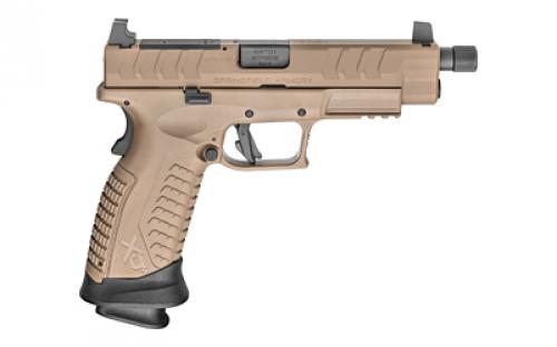 Springfield XDM, Elite OSP, Striker Fired, Semi-automatic, Polymer Frame Pistol, Full Size, 9MM, 4.5" Threaded Barrel, Polymer Frame, Cerakote Finish, Flat Dark Earth, Suppressor Height Sights, 22 Rounds, 2 Magazines XDMET9459FHCOSP