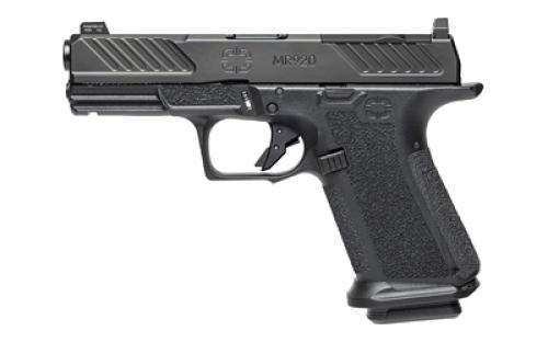 Shadow Systems MR920 Combat, Striker Fired, Semi-automatic, Polymer Frame Pistol, Compact, 9MM, 4 Black Spiral Fluted Barrel, Nitride Finish Combat Slide, Black, Holosun 507c Red Dot, Flat Faced Trigger, Trigger Safety, Front Tritium Night Sight, 15 Rounds, 2 Magazines, Includes Optics Kit, Atache Case, Flared Magwell, Grip Kit, Shadow Systems Tool SS-1006-H