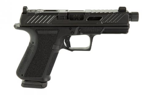 Shadow Systems MR920 Elite, Striker Fired, Semi-automatic, Polymer Frame Pistol, Compact, 9MM, 4.5" Spiral and Fluted Barrel, Threaded, Nitride Finish Elite Slide, Black, Optics Ready, Flat Faced Trigger, Trigger Safety, Tritium Front Night Sight, 15 Rounds, 2 Magazines, Includes Optics Kit, Grip Kit, Attache Case, Flared Magwell, Shadow Systems Tool SS-1010