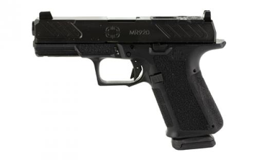 Shadow Systems MR920, Foundation, Striker Fired, Semi-automatic Pistol, Compact, 4 Barrel, Polymer Frame, Nitride Finish, Black, Steel Sights, Optics Ready Slide, 15 Rounds, 2 Magazines, Includes (3) Backstraps and Optics Kit SS-1306
