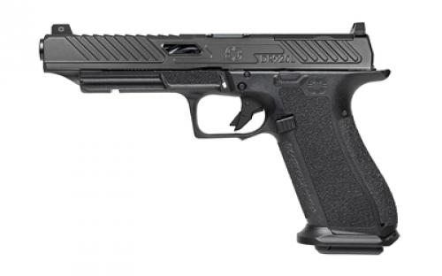Shadow Systems DR920L Elite, Striker Fired, Semi-automatic, Polymer Frame Pistol, Full Size, 9MM, 5.31 Black Spiral and Fluted Barrel, Nitride Finish Slide, Black, Optics Ready, Flat Faced Trigger, Trigger Safety, Tritium Front Night Sight, 17 Rounds, 2 Magazines, Includes Optics Kit, Grip Kit, Attache Case, Shadow Systems Tool SS-2028