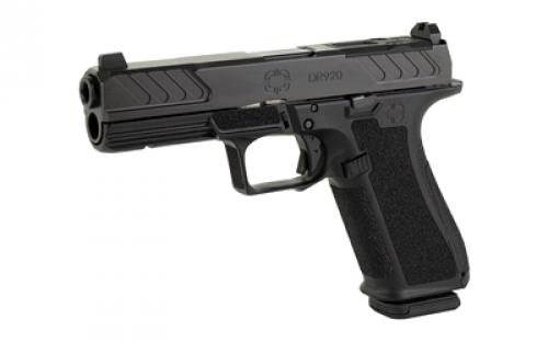 Shadow Systems DR920, Foundation, Striker Fired, Semi-automatic Pistol, Full Size, 4.5" Barrel, Polymer Frame, Nitride Finish, Black, Steel Sights, Optics Ready Slide, 17 Rounds, 2 Magazines, Includes (3) Backstraps and Optics Kit SS-2306