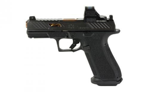 Shadow Systems XR920 Elite, Striker Fired, Semi-automatic, Polymer Frame Pistol, Compact, 9MM, 4 Bronze Spiral Fluted Barrel, Nitride Finish Slide, Black, Holosun 507c Red Dot, Flat Faced Trigger, Trigger Safety , Front Tritium Night Sight, 17 Rounds, 2 Magazines, Includes Optics Kit, Atache Case, Flared Magwell, Grip Kit, Shadow Systems Tool SS-3011-H