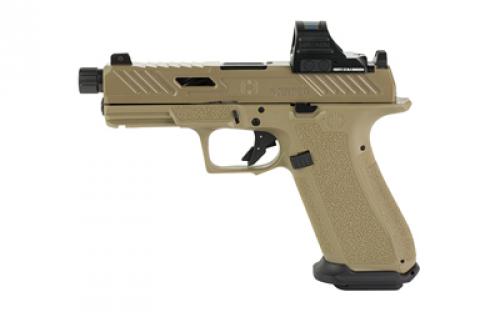 Shadow Systems XR920 Elite, Striker Fired, Semi-automatic, Polymer Frame Pistol, Fullsize, 9MM, 4.5 Black Spiral Fluted Threaded Barrel, Flat Dark Earth Slide and Frame, Holosun  507c Red Dot, Flat Faced Trigger, Trigger Safety, Front Tritium Night Sight, 17 Rounds, 2 Magazines, Includes Optics Kit, Atache Case, Flared Magwell, Grip Kit, Shadow Systems Tool SS-3022-H