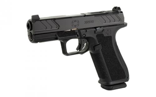 Shadow Systems XR920, Foundation, Striker Fired, Semi-automatic Pistol, Full Size, 4" Barrel, Polymer Frame, Nitride Finish, Black, Steel Sights, Optics Ready Slide, 17 Rounds, 2 Magazines, Includes (3) Backstraps and Optics Kit SS-3306