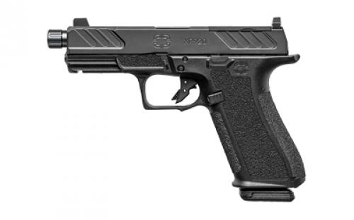 Shadow Systems XR920, Foundation, Striker Fired, Semi-automatic, Polymer Frame Pistol, Compact, 4.5 Threaded Barrel, Nitride Finish, Black, White Dot Fixed Sights, Optics Ready Slide, 17 Rounds, 2 Magazines, Includes (3) Backstraps and Optics Kit SS-3310