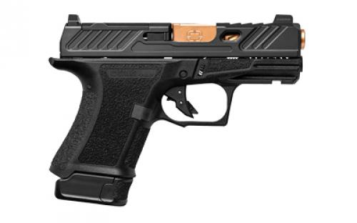 Shadow Systems CR920 Elite, Striker Fired, Semi-automatic Pistol, Sub-Compact, 9mm, 3.4" Bronze Spiral Fluted Barrel, Polymer Frame, Nitride Finish, Black, Front Night Sight, Trigger Safety, (1) - 10 Round (1) - 13 Round, Optics Ready, Includes 2 Magazines, Optics Kit, Attache Case, Optics Ready, Right Hand SS-4011