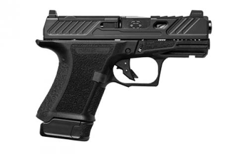 Shadow Systems CR920 Elite, Striker Fired, Semi-automatic Pistol, Sub-Compact, 9mm, 3.4 Spiral Fluted Barrel, Polymer Frame, Nitride Finish, Black, Front Night Sight, Trigger Safety, (1) - 10 Round (1) - 13 Round, Optics Ready, Includes 2 Magazines, Optics Kit, Attache Case, Optics Ready, Right Hand SS-4012
