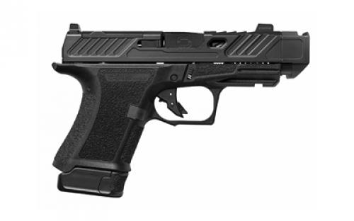 Shadow Systems CR920P Elite, Striker Fired, Semi-automatic Pistol, Sub-Compact, 9mm, 3.75" Black Spiral Fluted Barrel, Integrated Compensator, Polymer Frame, Nitride Finish, Black, Front Night Sight, Trigger Safety, Includes 2 Magazines (1)-10 Round (1)-13 Rounds and Attache Case SS-4212