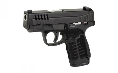 Savage Stance MC9MS, Striker Fired, Semi-automatic, Polymer Frame Pistol, Compact, 9MM, 3.2" Stainless Steel Barrel, Melonite Finish, Black, Manual Thumb Safety, 3 Dot Sights, 8 Rounds, 2 Magazines, (1)-8 Rounds and (1)-7 Rounds, Includes Two 18 Degree Backstraps, Ambidextrous 67000