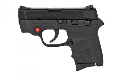 Smith & Wesson M&P Bodyguard, Double Action Only, Semi-automatic, Polymer Frame Pistol, Sub Compact, 380ACP, 2.75 Barrel, Armornite Finish, Black, Fixed Sights, Manual Thumb Safety, 6 Rounds, Crimson Trace Laser, 2 Magazines 10048