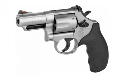 Smith & Wesson Model 66, Combat Magnum, Double Action/Single Action, Metal Frame Revolver, K-Frame, 357 Magnum, 2.75" Barrel, Stainless Steel, Rubber Grip, Red Ramp Front and Adjustable Black Blade Rear Sight, 6 Rounds 10061