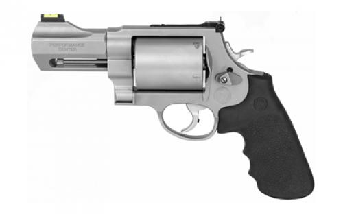 Smith & Wesson Model 500, Performance Center, Double Action/Single Action, Metal Frame Revolver, X-Frame, 500 S&W, 3.5 Custom Barrel, Stainless Steel, Rubber Grips, Fiber Optic Front Sight, 5 Rounds, Unfluted Cylinder, Trigger Stop 11623