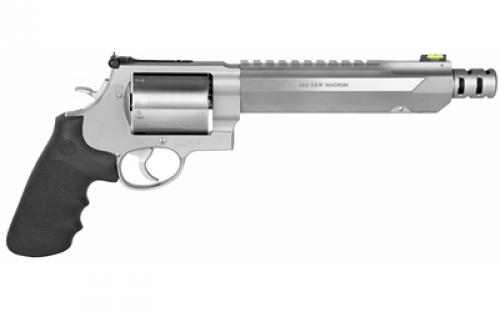 Smith & Wesson Model 460XVR, Performance Center, Double Action/Single Action, Metal Frame Pistol, X-Frame, 460SW, 7.5" Custom Heavy Barrel, Muzzle Brake, Stainless Steel, Rubber Grips, 5 Rounds, Fiber Optic Front Sight, Integral Scope Mount on Barrel, Unfluted Cylinder, Gun Rug & Sling 11626