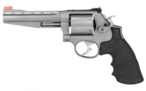 Smith & Wesson Model 686, Performance Center, Double Action/Single Action, Metal Frame Revolver, L-Frame, 357 Magnum, 4 Vent Rib Barrel, Stainless Steel, Synthetic Grip, Adjustable Sights, 6 Rounds, Unfluted Cylinder, Performance Center Speed Release Thumbpiece 11759