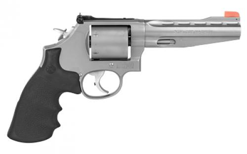 Smith & Wesson Model 686, Performance Center, Double Action/Single Action, Metal Frame Revolver, L-Frame, 357 Magnum, 4" Vent Rib Barrel, Stainless Steel, Synthetic Grip, Adjustable Sights, 6 Rounds, Unfluted Cylinder, Performance Center Speed Release Thumbpiece 11759