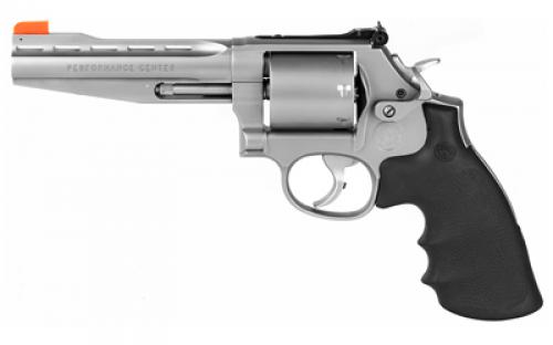 Smith & Wesson Model 686, Performance Center, Double Action/Single Action, Metal Frame Revolver, L-Frame, 357 Magnum, 5 Vent Rib Barrel, Stainless Steel, Synthetic Grip, Adjustable Sights, 7 Rounds, Performance Center Speed Release Thumbpiece, Unfluted Cylinder 11760