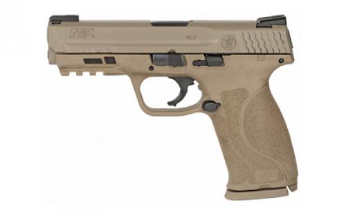 Smith & Wesson M&P M2.0, Striker Fired, Semi-automatic, Polymer Frame Pistol, Full Size, 9MM, 4.25 Barrel, Armornite Finish, Flat Dark Earth Finish, TRUGLO TFX Tritium/Fiber-Optic Day/Night Sights, 17 Rounds, 2 Magazines 11767