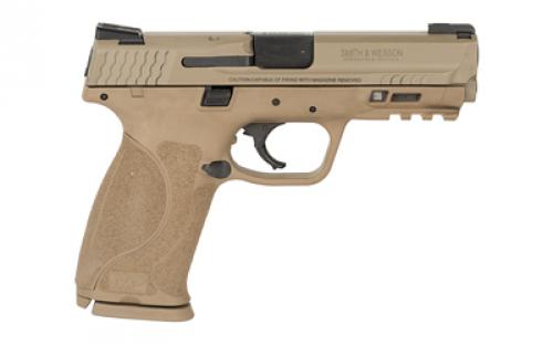 Smith & Wesson M&P M2.0, Striker Fired, Semi-automatic, Polymer Frame Pistol, Full Size, 9MM, 4.25" Barrel, Armornite Finish, Flat Dark Earth Finish, TRUGLO TFX Tritium/Fiber-Optic Day/Night Sights, 17 Rounds, 2 Magazines 11767