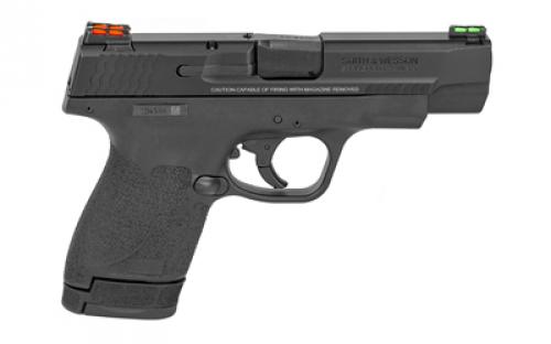 Smith & Wesson Shield M2.0, Performance Center, Striker Fired, Semi-automatic, Polymer Frame Pistol, Micro-Compact, 40 S&W, 4" Barrel, Armornite Finish, Black, HiViz Fiber Optic Sights, No Thumb Safety, Performance Center Tuned Action, Cleaning Kit, 2 Magazines, (1) 6-Round and (1) 7-Round 11796