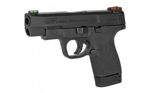 Smith & Wesson Shield M2.0, Performance Center, Striker Fired, Semi-automatic, Polymer Frame Pistol, Micro-Compact, 40 S&W, 4" Barrel, Armornite Finish, Black, HiViz Fiber Optic Sights, No Thumb Safety, Performance Center Tuned Action, Cleaning Kit, 2 Magazines, (1) 6-Round and (1) 7-Round 11796