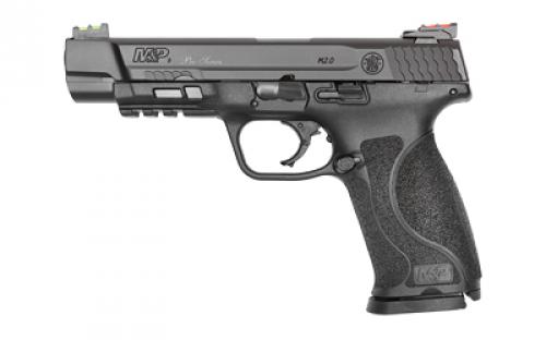 Smith & Wesson M&P M2.0, Performance Center, Pro Series, Striker Fired, Semi-automatic, Polymer Frame Pistol, Full Size, 9MM, 5 Barrel, Armornite Finish, Black, Fiber Optic Sights, No Thumb Safety, 17 Rounds, Performance Center Tuned Action, Cleaning Kit, 2 Magazines 11820