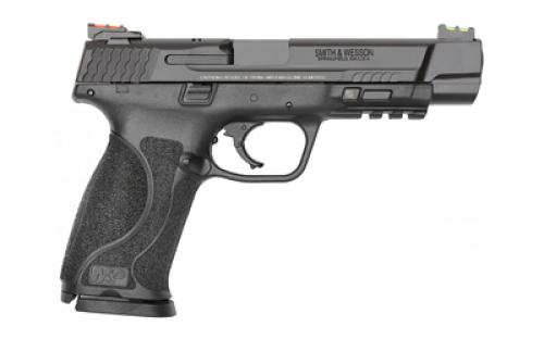 Smith & Wesson M&P M2.0, Performance Center, Pro Series, Striker Fired, Semi-automatic, Polymer Frame Pistol, Full Size, 9MM, 5" Barrel, Armornite Finish, Black, Fiber Optic Sights, No Thumb Safety, 17 Rounds, Performance Center Tuned Action, Cleaning Kit, 2 Magazines 11820
