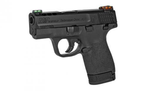 Smith & Wesson Shield M2.0, Performance Center, Striker Fired, Semi-automatic, Polymer Frame Pistol, Micro-Compact, 40S&W, 3.1" Ported Barrel, Performance Center Tuned Action, Armornite Finish, Black, HiViz Fiber Optic Sights, Manual Thumb Safety, Cleaning Kit, 2 Magazines, (1) 6-Round and (1) 7-Round 11868