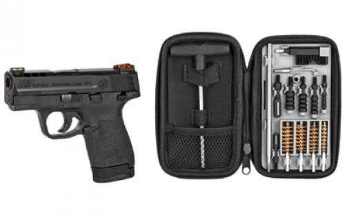 Smith & Wesson Shield M2.0, Performance Center, Striker Fired, Semi-automatic, Polymer Frame Pistol, Micro-Compact, 40S&W, 3.1" Ported Barrel, Performance Center Tuned Action, Armornite Finish, Black, HiViz Fiber Optic Sights, Manual Thumb Safety, Cleaning Kit, 2 Magazines, (1) 6-Round and (1) 7-Round 11868