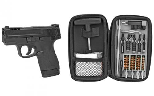 Smith & Wesson Shield M2.0, Performance Center, Striker Fired, Semi-automatic, Polymer Frame Pistol, Micro-Compact, 40S&W, 3.1" Ported Barrel, Armornite Finish, Black, Tritium Night Sights, Manual Thumb Safety, Performance Center Tuned Action, Cleaning Kit, 2 Magazines, (1) 6-Round and (1) 7-Round 11870