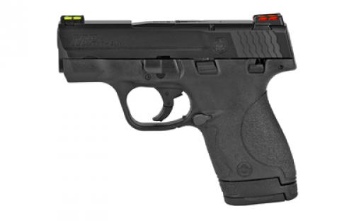 Smith & Wesson M&P Shield, Striker Fired, Semi-automatic, Polymer Frame Pistol, Micro-Compact, 9MM, 3.1 Barrel, Armornite Finish, Black, HiViz Fiber Optic Sights, Manual Thumb Safety, 2 Magazines, (1) 7-Round and (1) 8-Round 11905