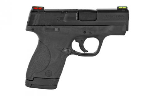 Smith & Wesson M&P Shield, Striker Fired, Semi-automatic, Polymer Frame Pistol, Micro-Compact, 9MM, 3.1" Barrel, Armornite Finish, Black, HiViz Fiber Optic Sights, Manual Thumb Safety, 2 Magazines, (1) 7-Round and (1) 8-Round 11905