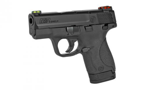 Smith & Wesson M&P Shield, Striker Fired, Semi-automatic, Polymer Frame Pistol, Micro-Compact, 9MM, 3.1" Barrel, Armornite Finish, Black, HiViz Fiber Optic Sights, Manual Thumb Safety, 2 Magazines, (1) 7-Round and (1) 8-Round 11905