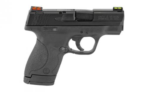 Smith & Wesson M&P Shield, Striker Fired, Semi-automatic, Polymer Frame Pistol, Micro-Compact, 40 S&W, 3.1" Barrel, Armornite Finish, Black, HiViz Fiber Optic Sights, Manual Thumb Safety, 2 Magazines, (1) 6-Round and (1) 7-Round 11906