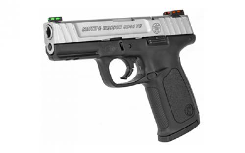 Smith & Wesson SD40VE, Striker Fired, Semi-automatic, Polymer Frame Pistol, Full Size, 40 S&W, 4" Barrel, Stainless Slide, Black Frame, HiViz Fiber Optic Sights, 10 Rounds, Loaded Chamber Indicator, 2 Magazines 11908