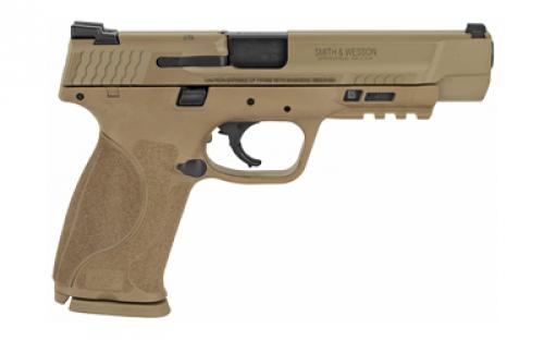 Smith & Wesson M&P M2.0, Striker Fired, Semi-automatic, Polymer Frame Pistol, Full Size, 9MM, 5" Barrel, Armornite Finish, Flat Dark Earth, Fixed Sights, 17 Rounds, 2 Magazines 11989