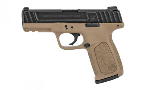 Smith & Wesson SD9, Striker Fired, Semi-automatic, Polymer Frame Pistol, Full Size, 9MM, 4 Barrel, Black Slide, Flat Dark Earth Frame, Fixed Sights, 16 Rounds, 2 Magazines 11998