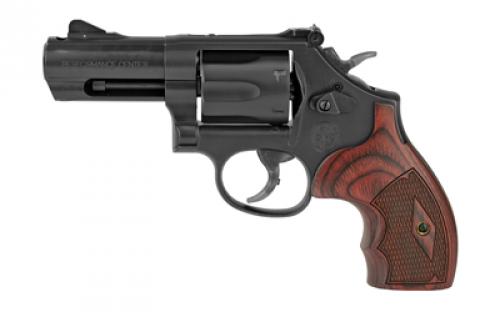 Smith & Wesson Model 19, Double Action/Single Action, Metal Frame Revolver, K-Frame, 357 Magnum/38 Special +P, 3 PowerPort Barrel, Carbon Steel Frame, Glass Bead Finish, Black, Wood Grips, Front Night Sight, Adjustable Rear Sight, 6 Rounds 12039