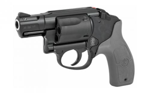 Smith & Wesson M&P Bodyguard, Double Action Only, Metal Frame Revolver, J-Frame, 38 Special +P, 1.875" Barrel, Aluminum Alloy, Black, Gray Polymer Grips, Fixed Sights, 5 Rounds, Crimson Trace Laser 12056