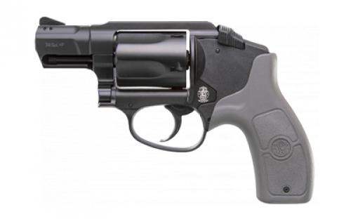 Smith & Wesson M&P Bodyguard, Double Action Only, Metal Frame Revolver, J-Frame, 38 Special +P, 1.875 Barrel, Aluminum Alloy, Black, Gray Polymer Grips, Fixed Sights, 5 Rounds, Crimson Trace Laser 12058