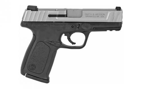 Smith & Wesson SD40VE, Striker Fired, Semi-automatic, Polymer Frame Pistol, Full Size, 40 S&W, 4" Barrel, Stainless Slide, Black Frame, Fixed Sights, 10 Rounds, 2 Magazines 123400