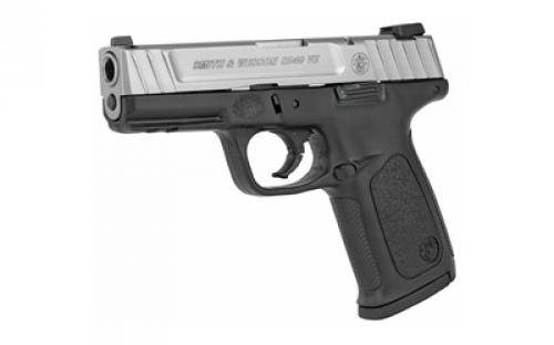 Smith & Wesson SD40VE, Striker Fired, Semi-Automatic, Polymer Frame Pistol, Full Size, 40 S&W, 4" Barrel, Stainless Slide, Black Frame, Fixed Sights, 10 Rounds, 2 Magazines 123403