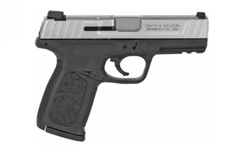 Smith & Wesson SD9VE, Striker Fired, Semi-automatic, Polymer Frame Pistol, Full Size, 9MM, 4" Barrel, Stainless Slide, Black Frame, Fixed Sights, 10 Rounds, 2 Magazines 123900